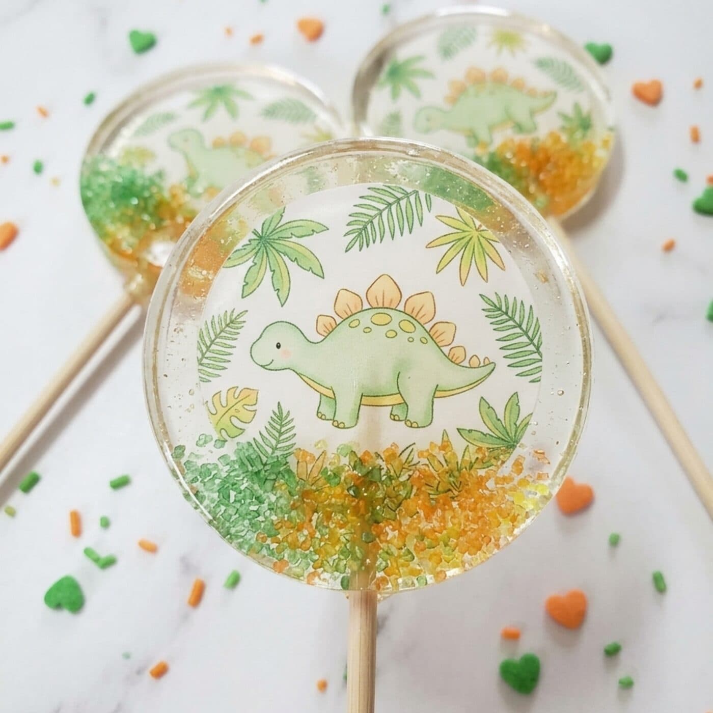 Pirulito de festa infantil tema Dinossauro — JUST! Amor e Sabor